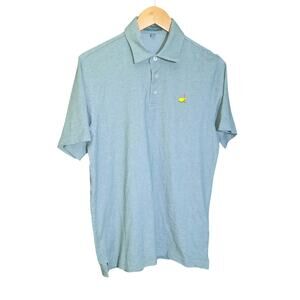 Masters Classics 3 Button Placket Mens Green Polo Golf Shirt Size Small